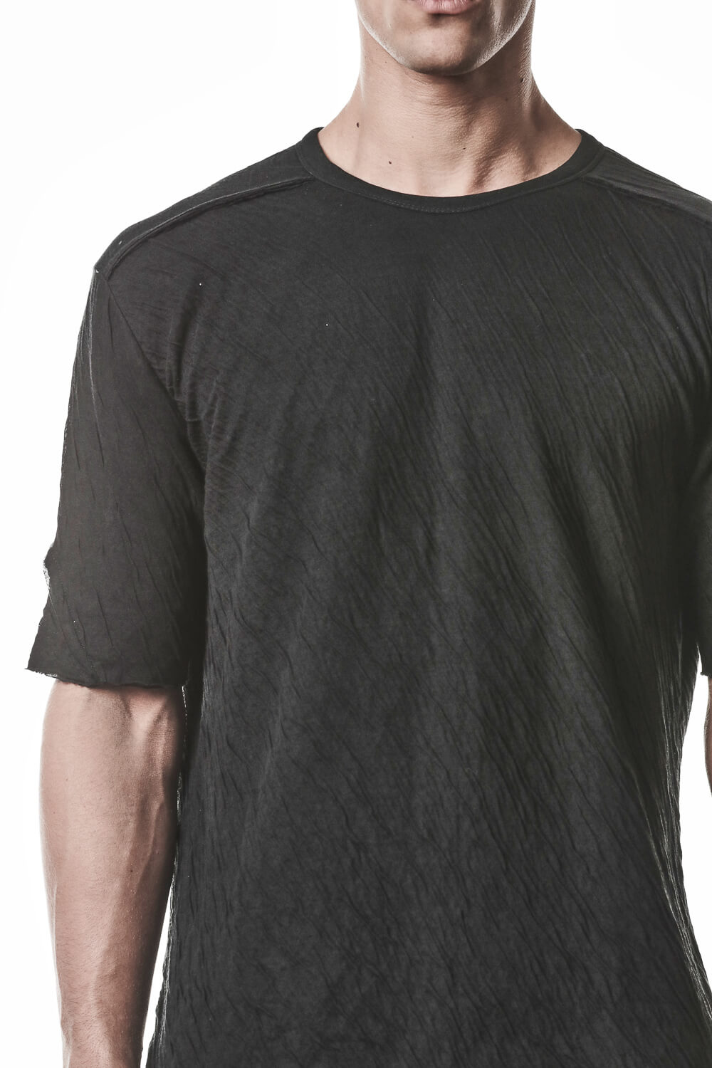 M TS 921 Wrinkle Effect T-Shirt Black
