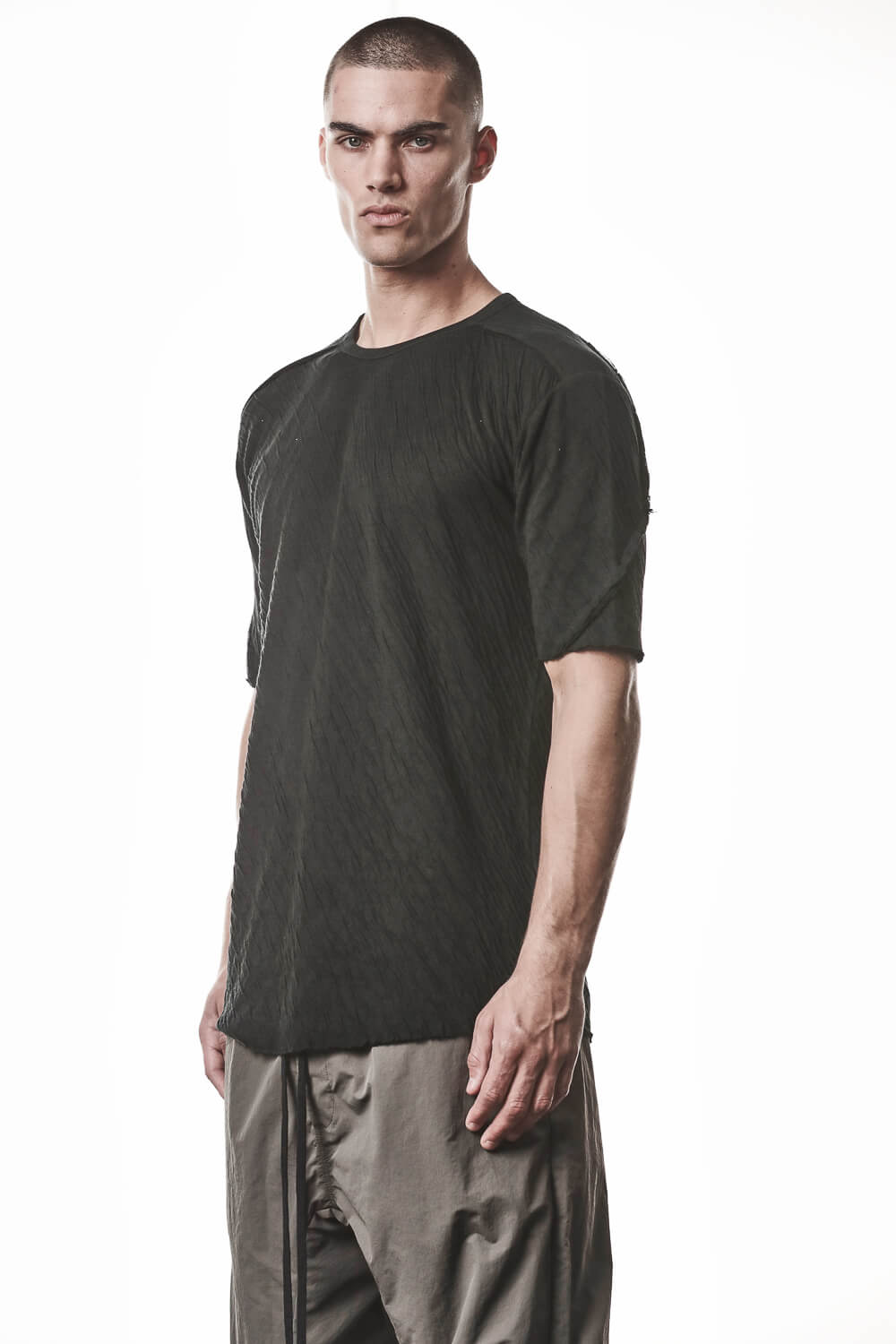 M TS 921 Wrinkle Effect T-Shirt Black