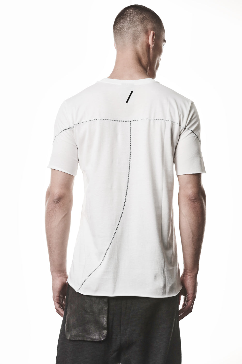 M TS 924 Raw Cut Hem T-Shirt Off White
