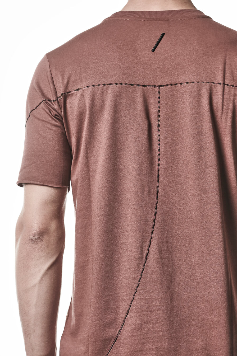 M TS 924 Raw Cut Hem T-Shirt Terracotta