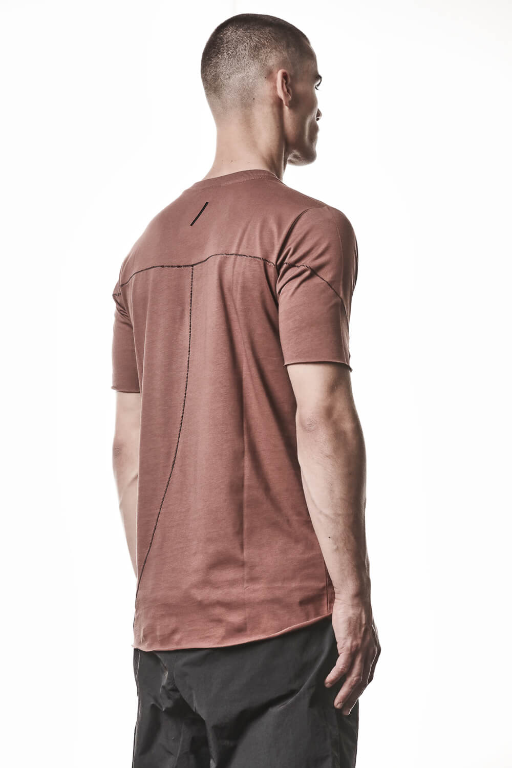 M TS 924 Raw Cut Hem T-Shirt Terracotta