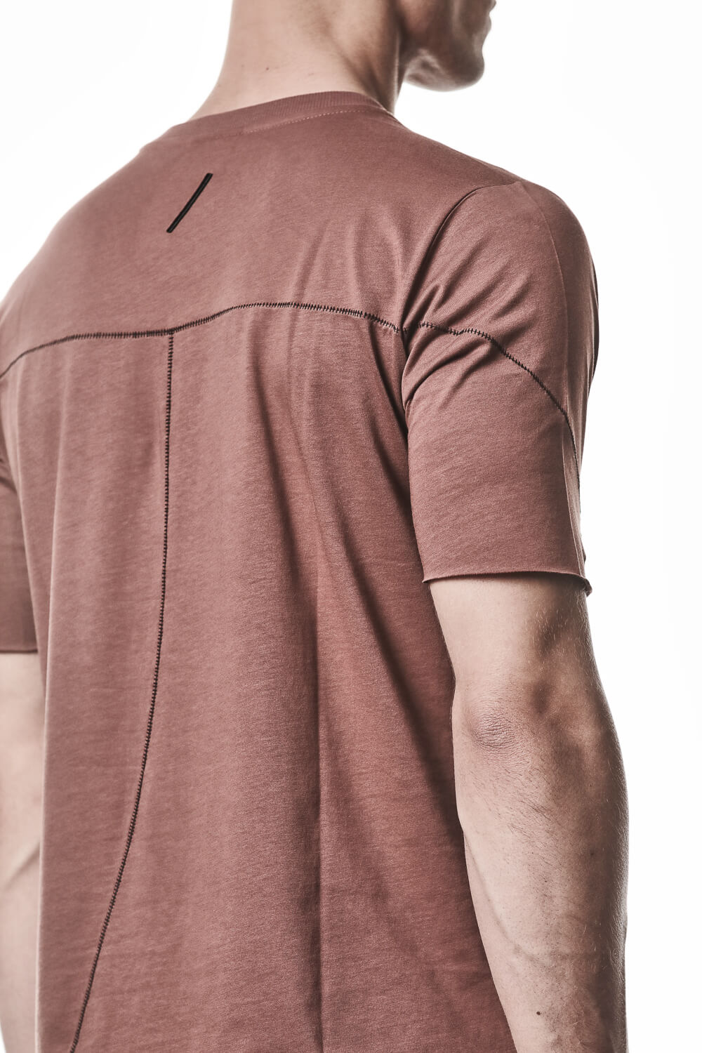 M TS 924 Raw Cut Hem T-Shirt Terracotta
