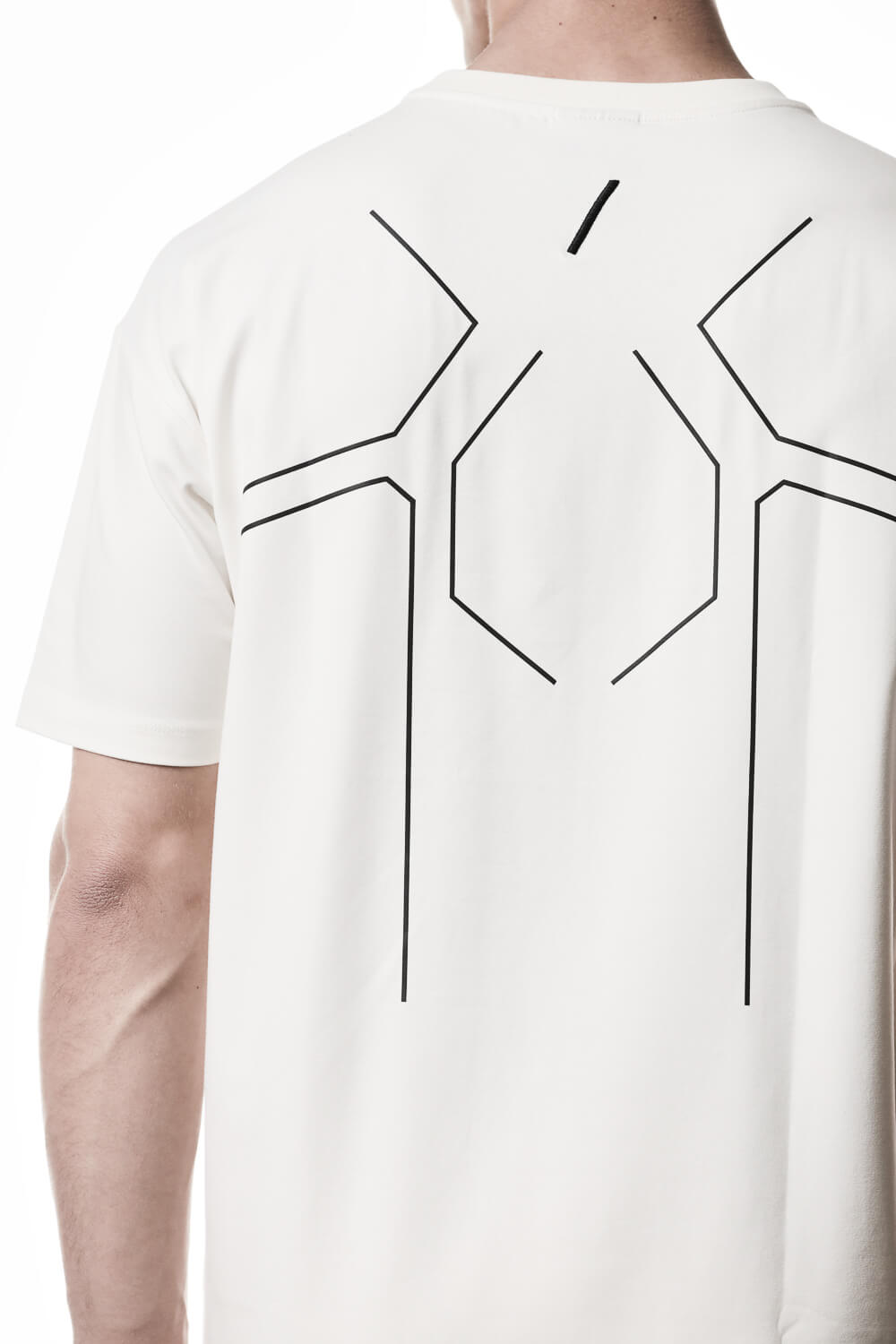 M TS 936 Reflective Back Print T-Shirt Cream