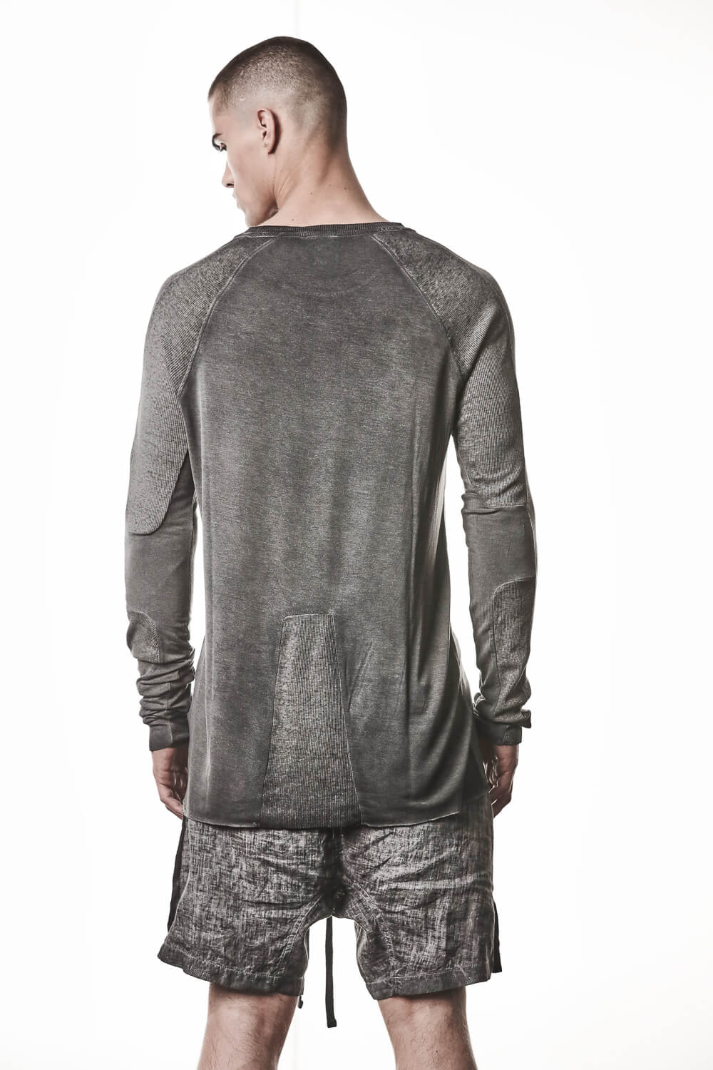 M TS 941 Raglan Details L/S T-Shirt Grey