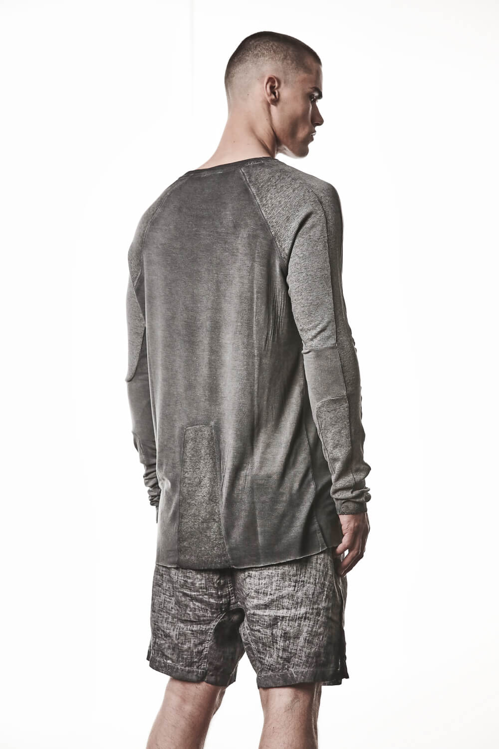 M TS 941 Raglan Details L/S T-Shirt Grey