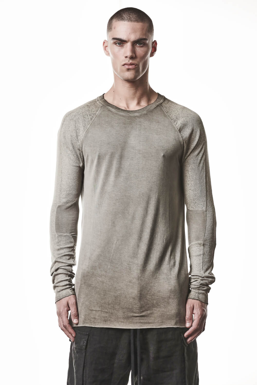 M TS 941 Raglan Details L/S T-Shirt Light Olive