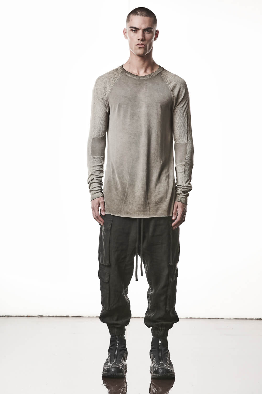 M TS 941 Raglan Details L/S T-Shirt Light Olive