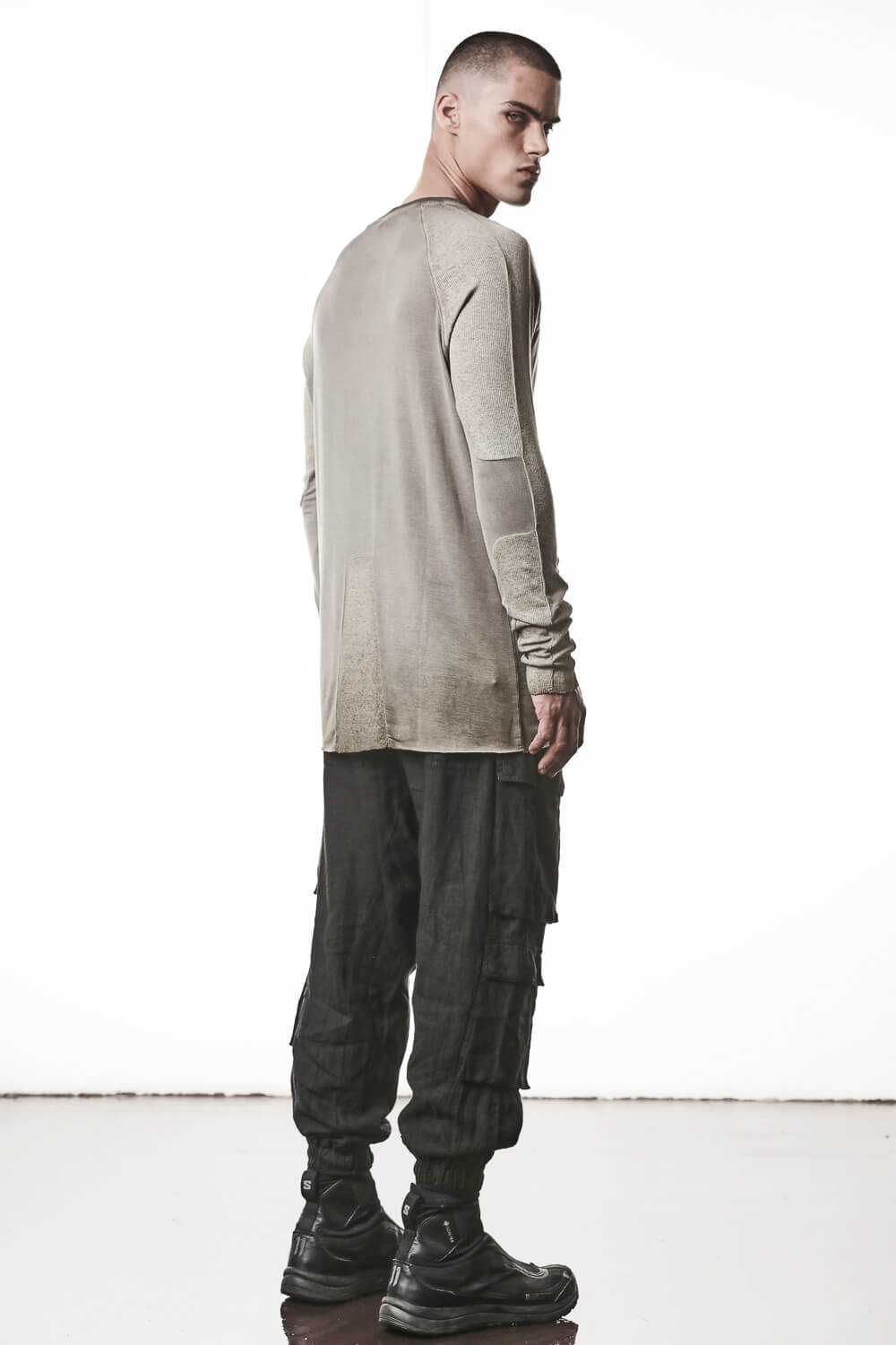 M TS 941 Raglan Details L/S T-Shirt Light Olive