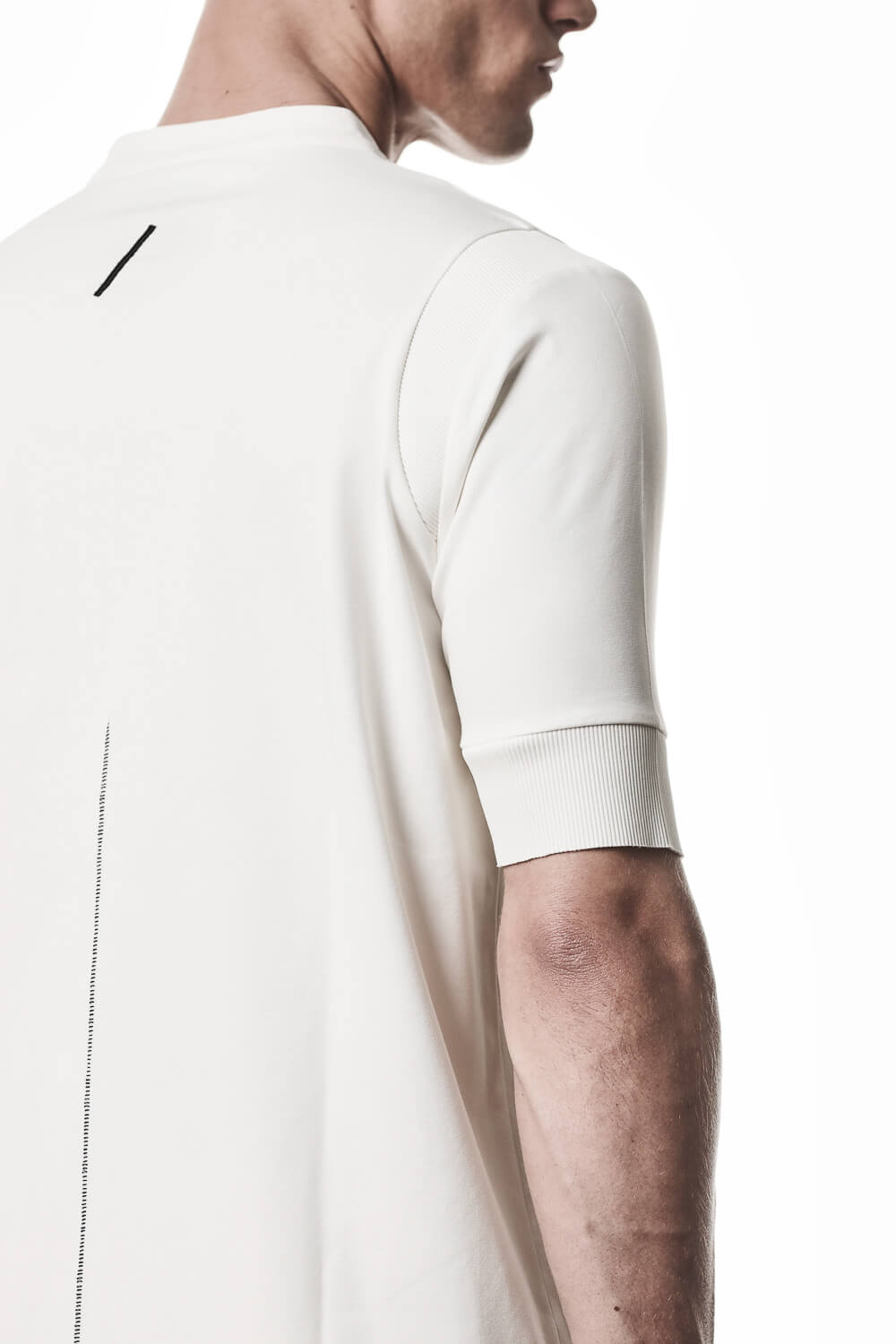 M TS 951 Cotton Stand Up Collar T-Shirt Cream
