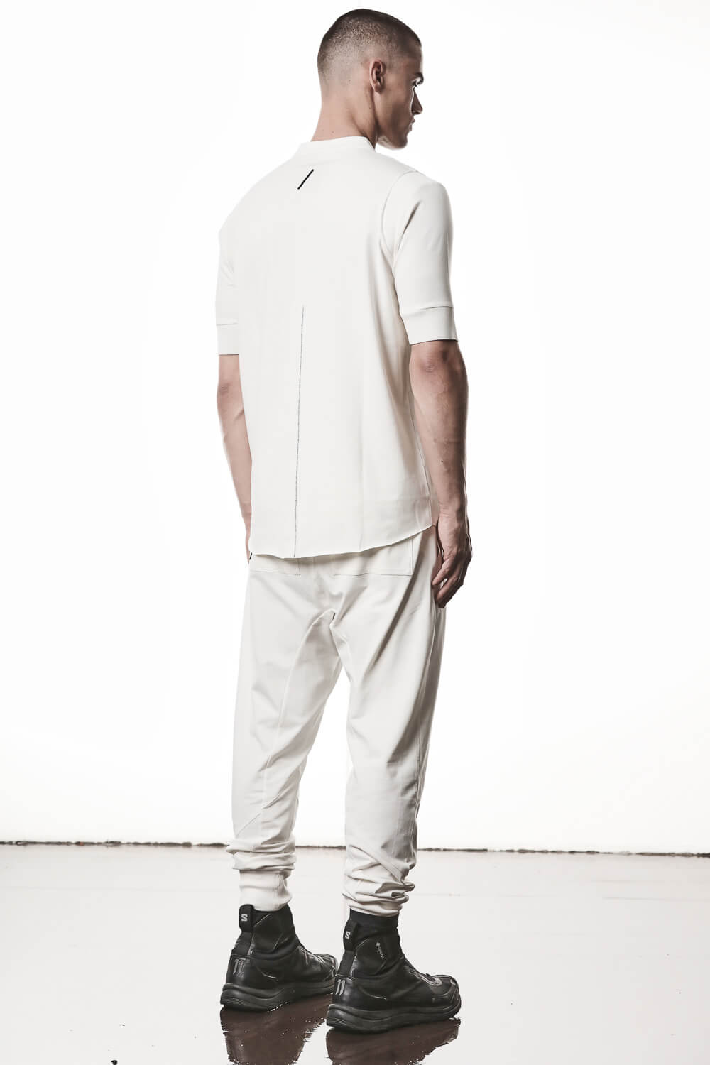 M TS 951 Cotton Stand Up Collar T-Shirt Cream