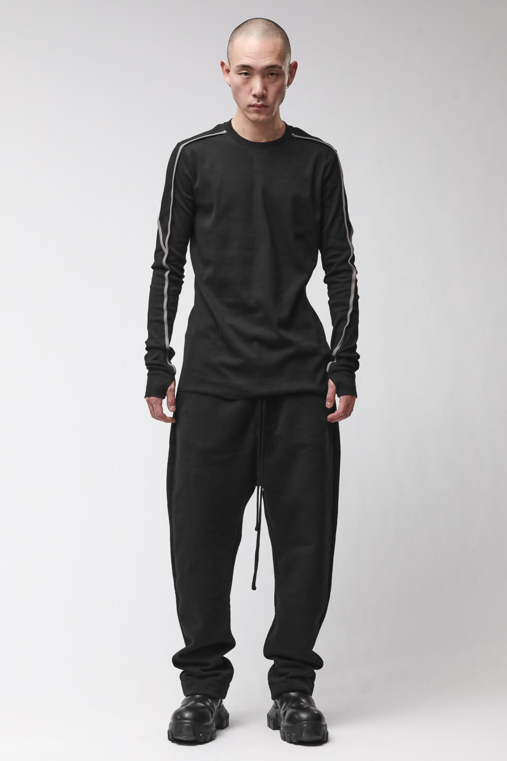 M TS 960 L/S Thumbhole Detail T-Shirt Black