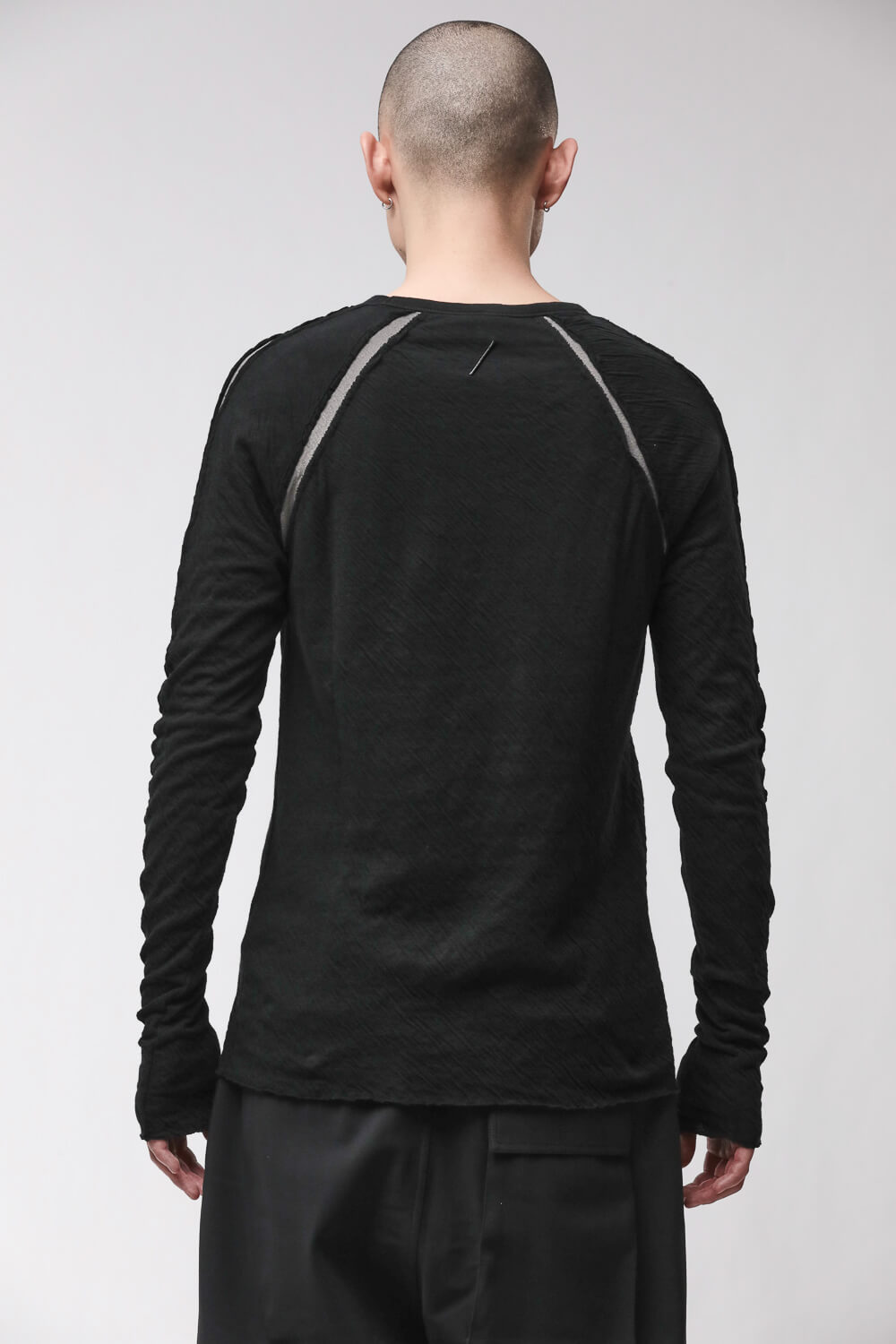 M TS 982 Hem Detail L/S T-Shirt Black