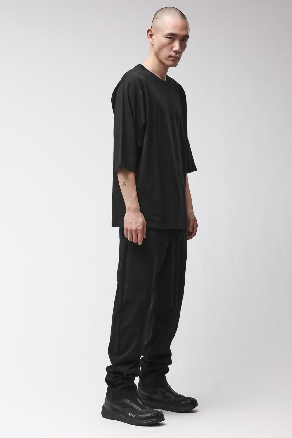 M TS 995 Back Print 3/4 Sleeve T-Shirt Black
