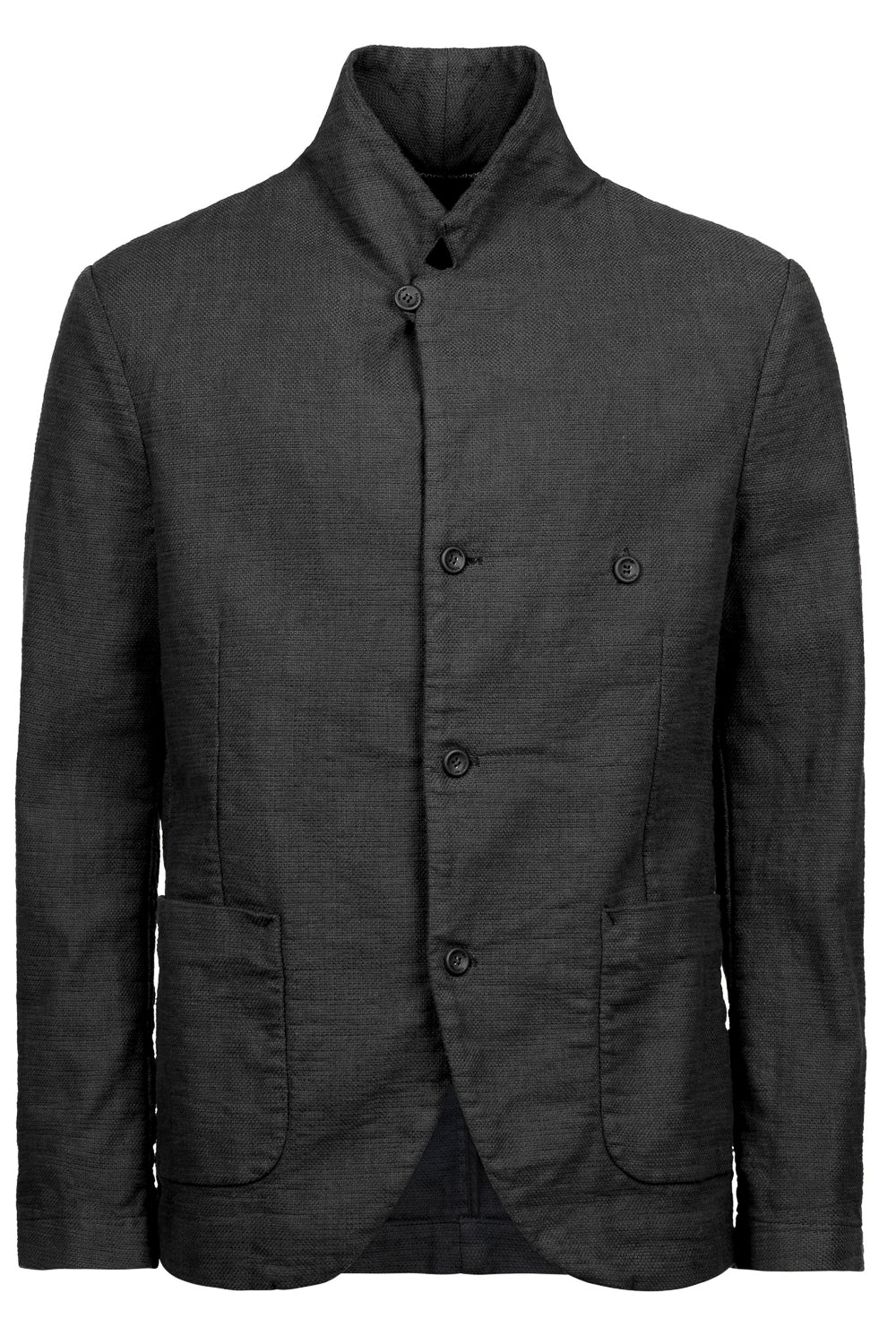 Mandarin Collar Blazer Black