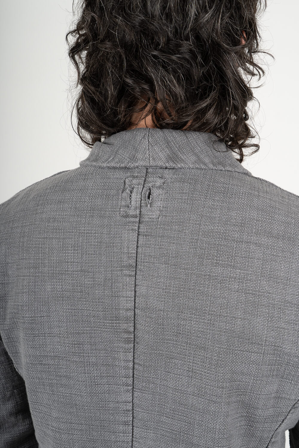 Mandarin Collar Blazer Grey