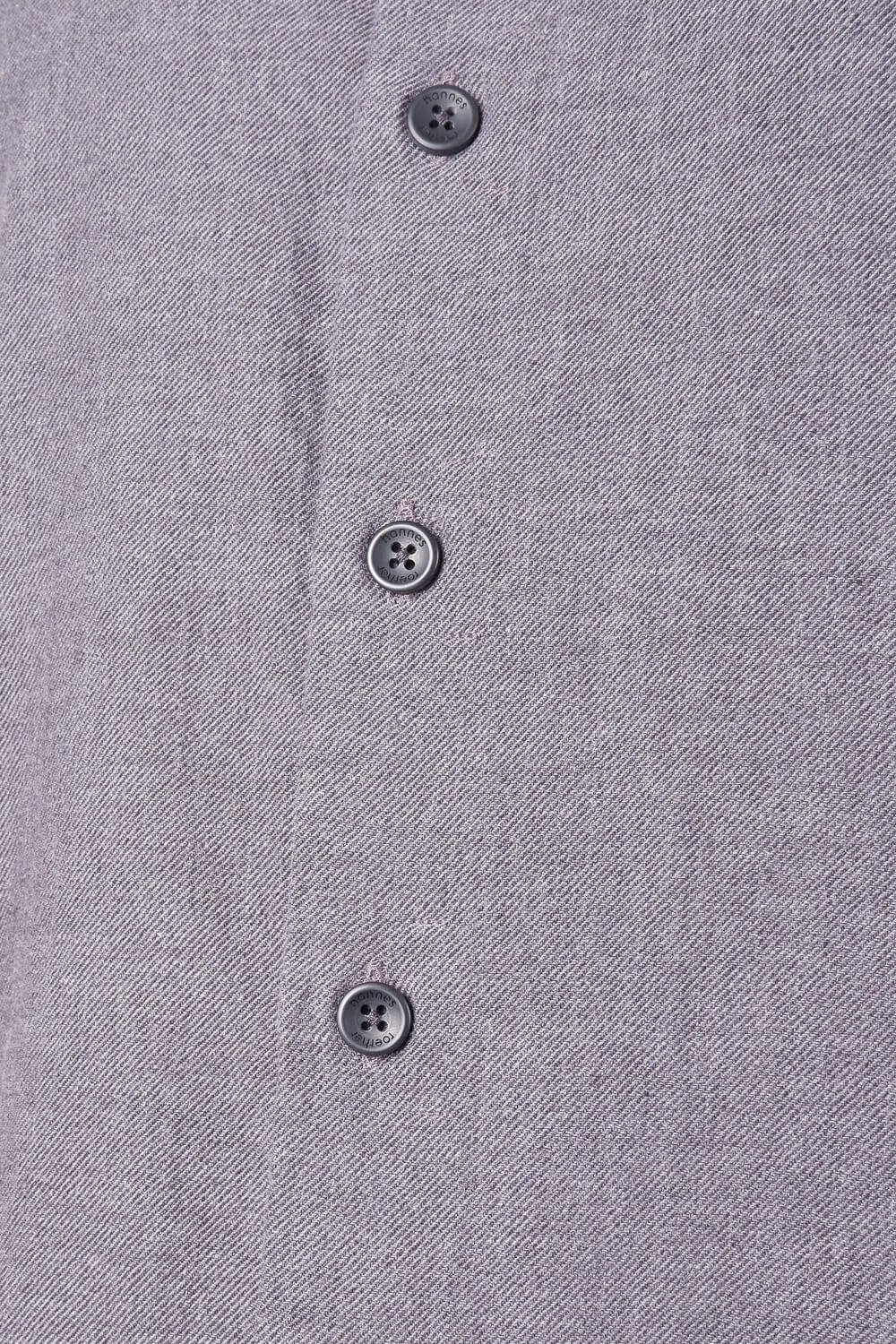 Mandarin Collar Button-Up Shirt Grey