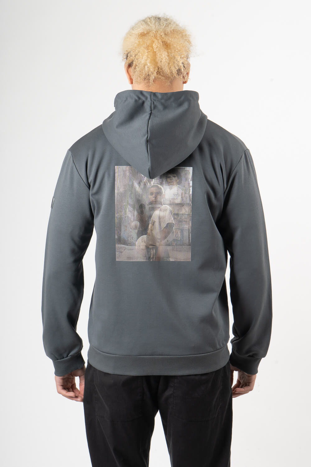 Maradona Hologram Effect Hoodie Grey
