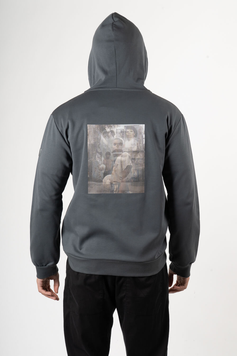 Maradona Hologram Effect Hoodie Grey