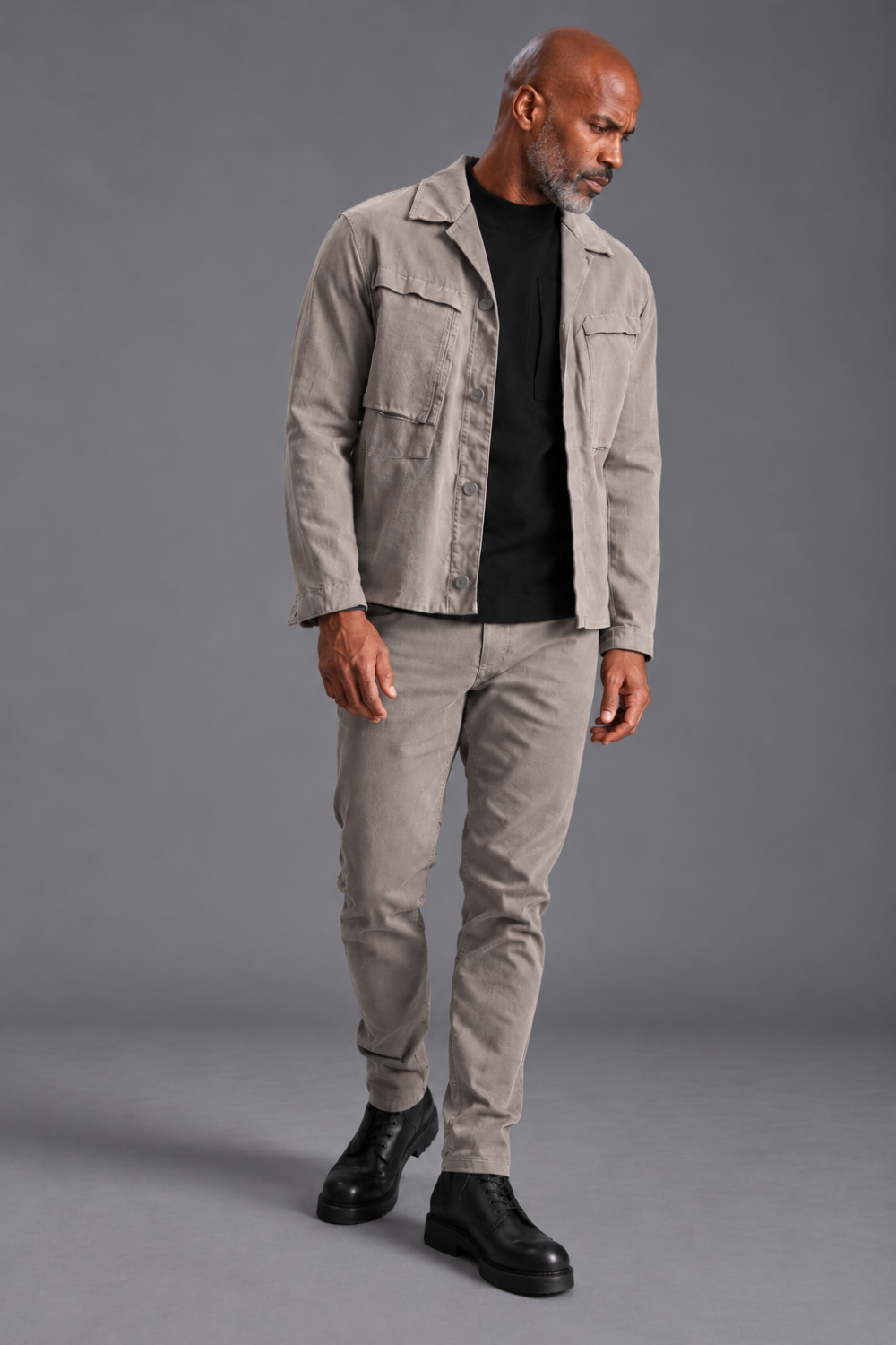 Regular-Fit Jacket/Overshirt In Tencel/Stretch Modal Clay