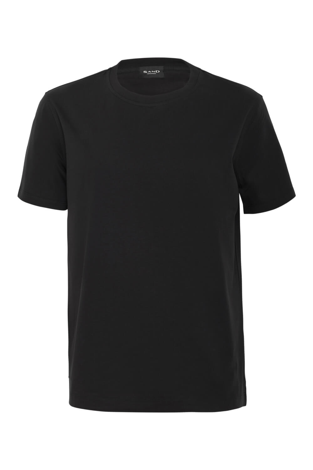 Mercerized Cotton Crewneck T-shirt Black