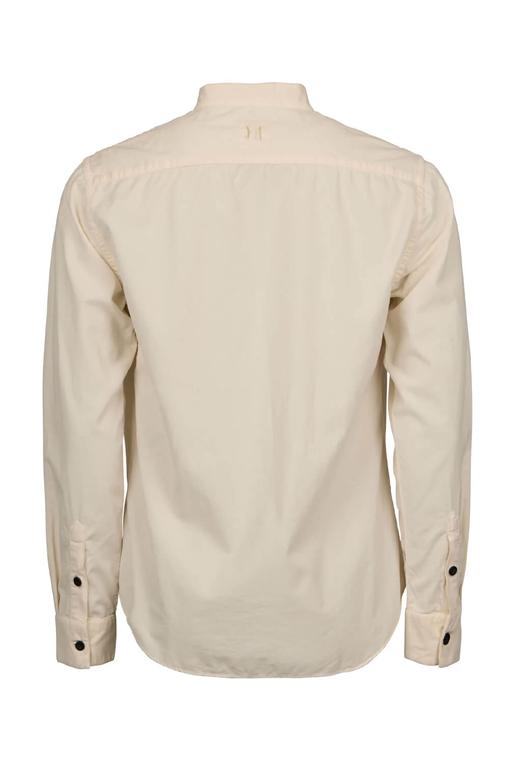 Micro Cord Mandarin Collar Shirt Cream