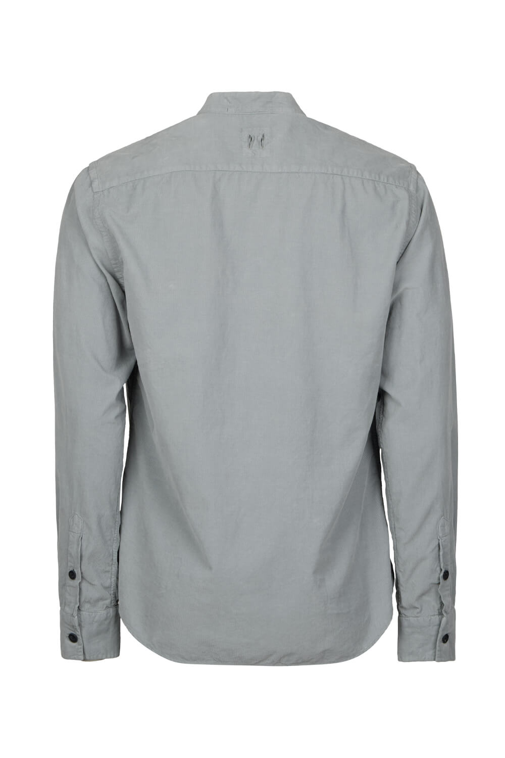 Micro Cord Mandarin Collar Shirt Teal