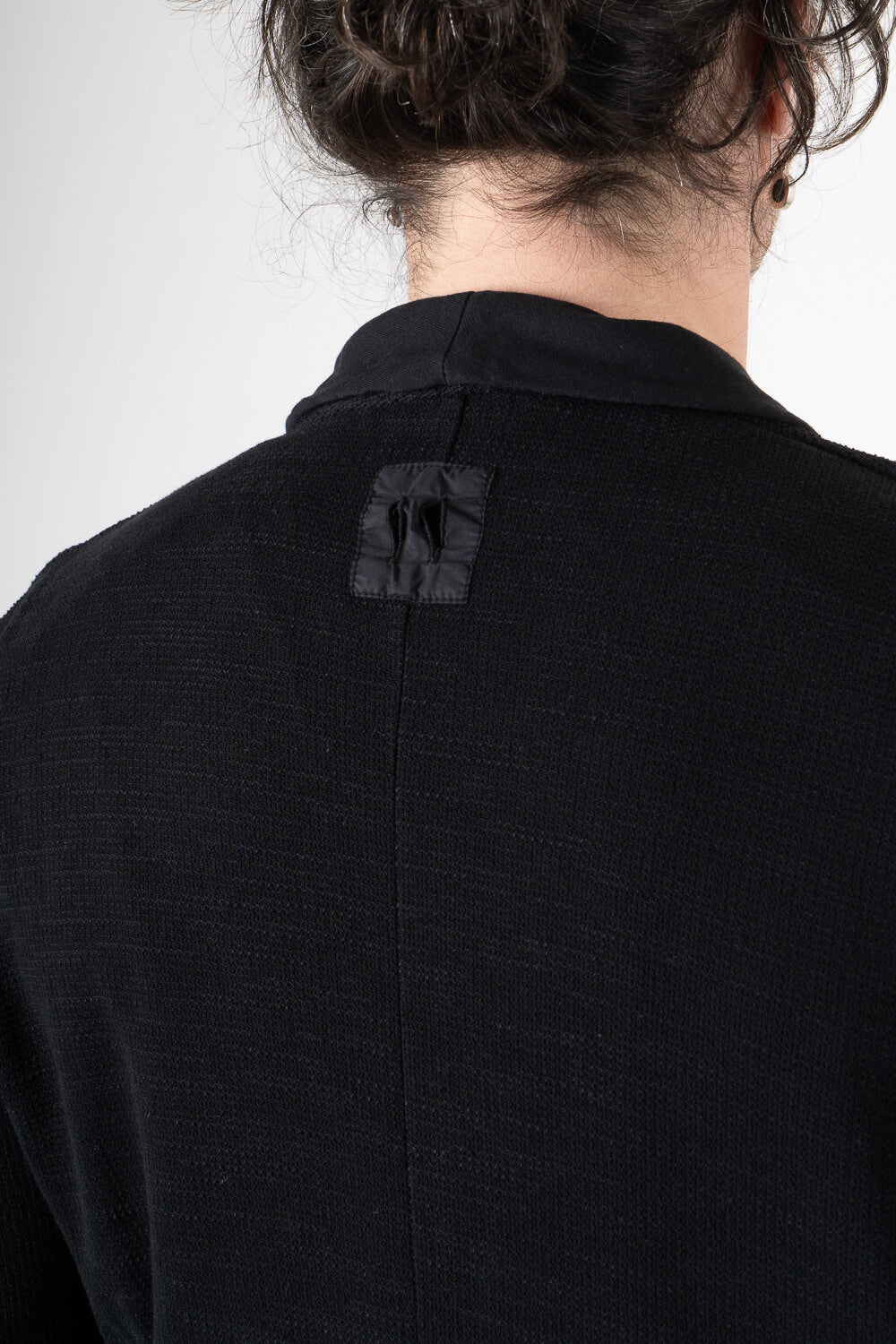 Micro Waffle Front Pocket Blazer Black