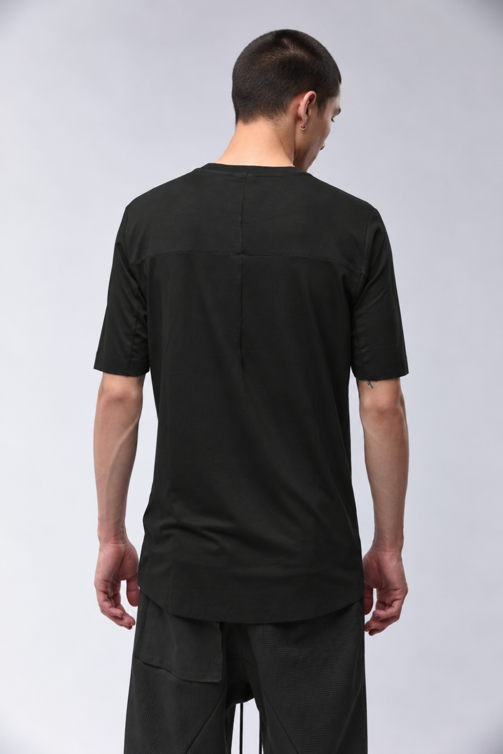M TS 973 Cotton Round Neck T-Shirt Black