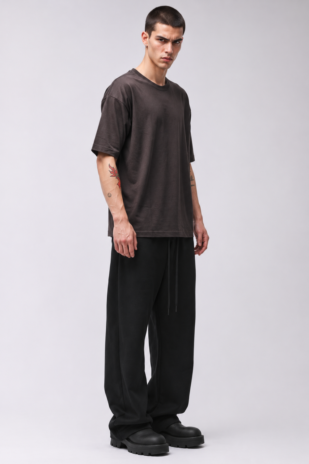 M TS 986 Cotton/Modal Blend Relaxed Fit T-Shirt Brown