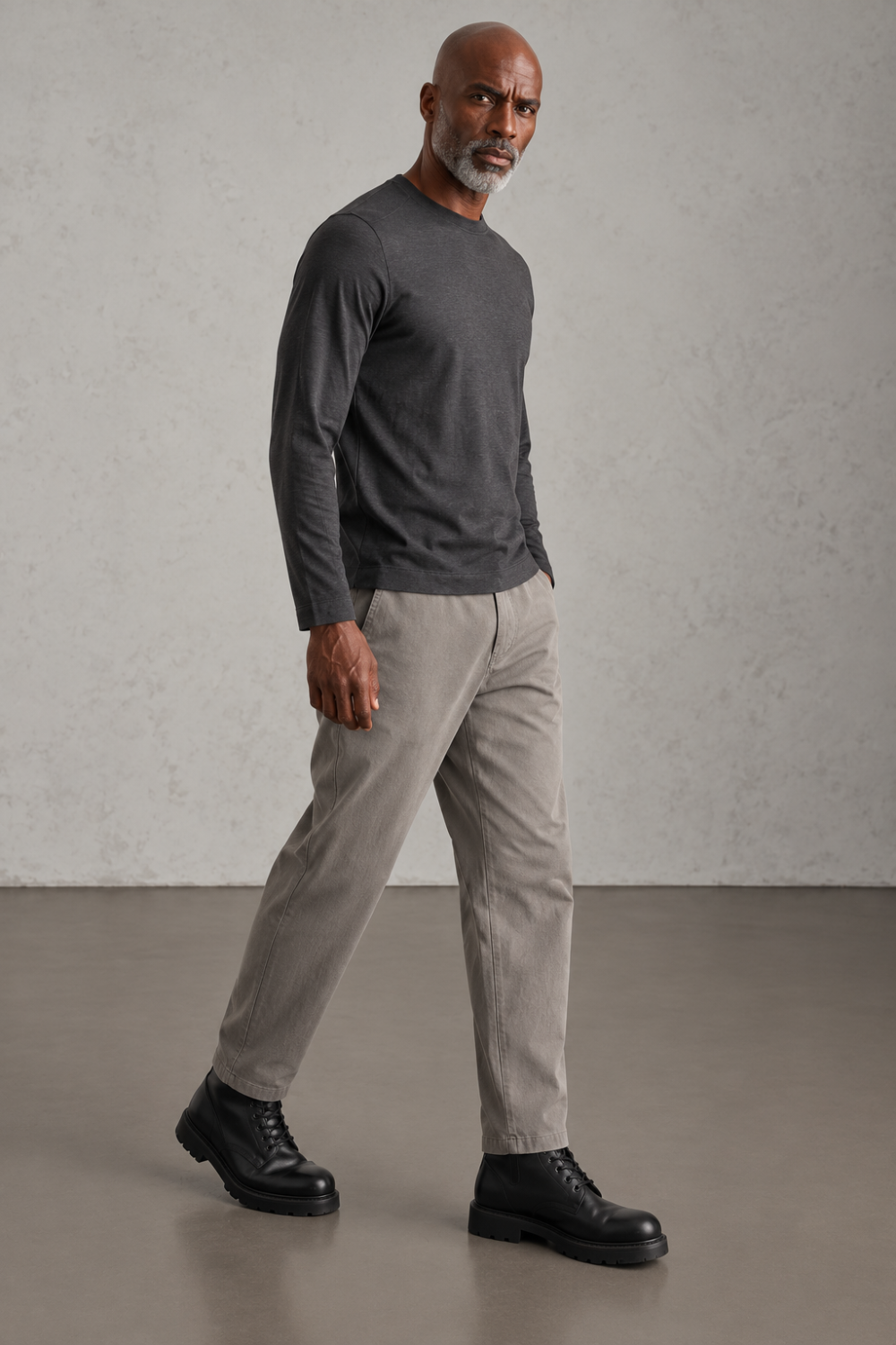 Loose-Fit Tencel/Stretch Modal Trousers Clay