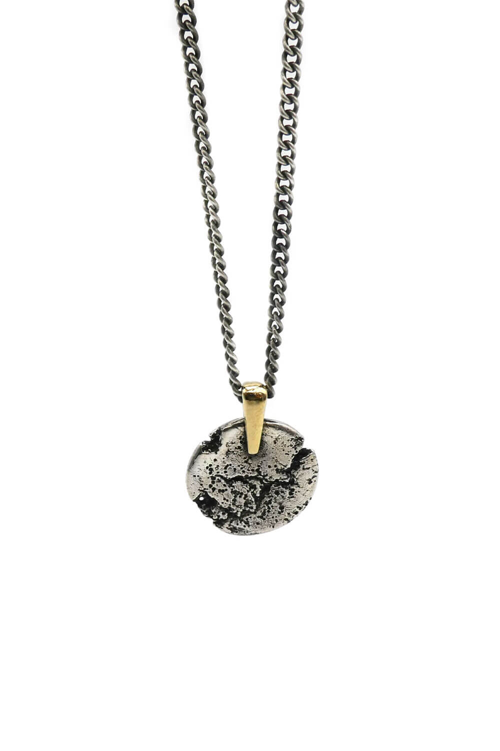 Moon Necklace Silver W/ 9kt Gold Detail