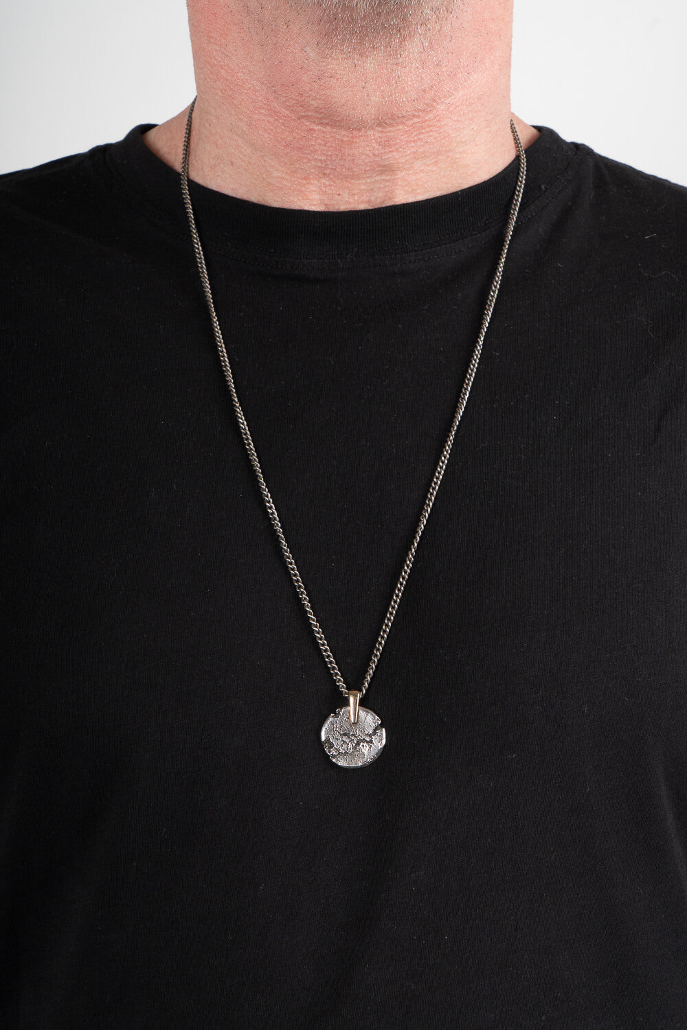 Moon Necklace Silver W/ 9kt Gold Detail