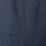 Linen Mandarin Collar Blazer Navy