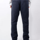 Drawstring Linen Trousers Navy