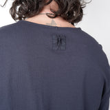 Crew Neck Stitch Detail T-Shirt Navy