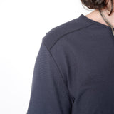 Crew Neck Stitch Detail T-Shirt Navy