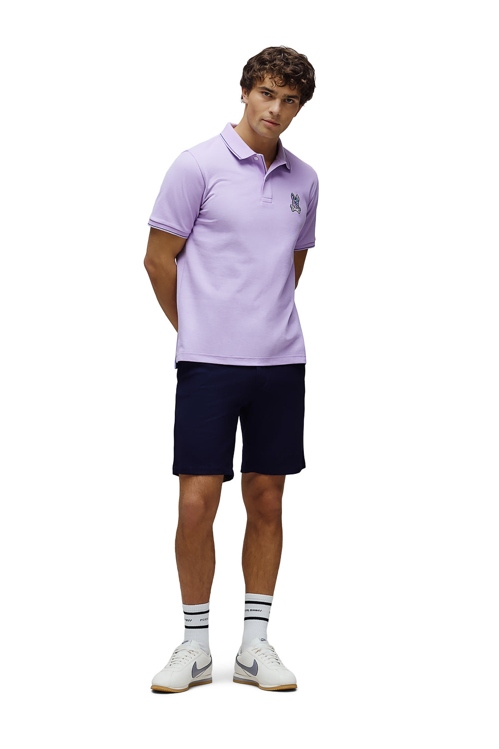 Olivier Pique Polo T-Shirt Lavender