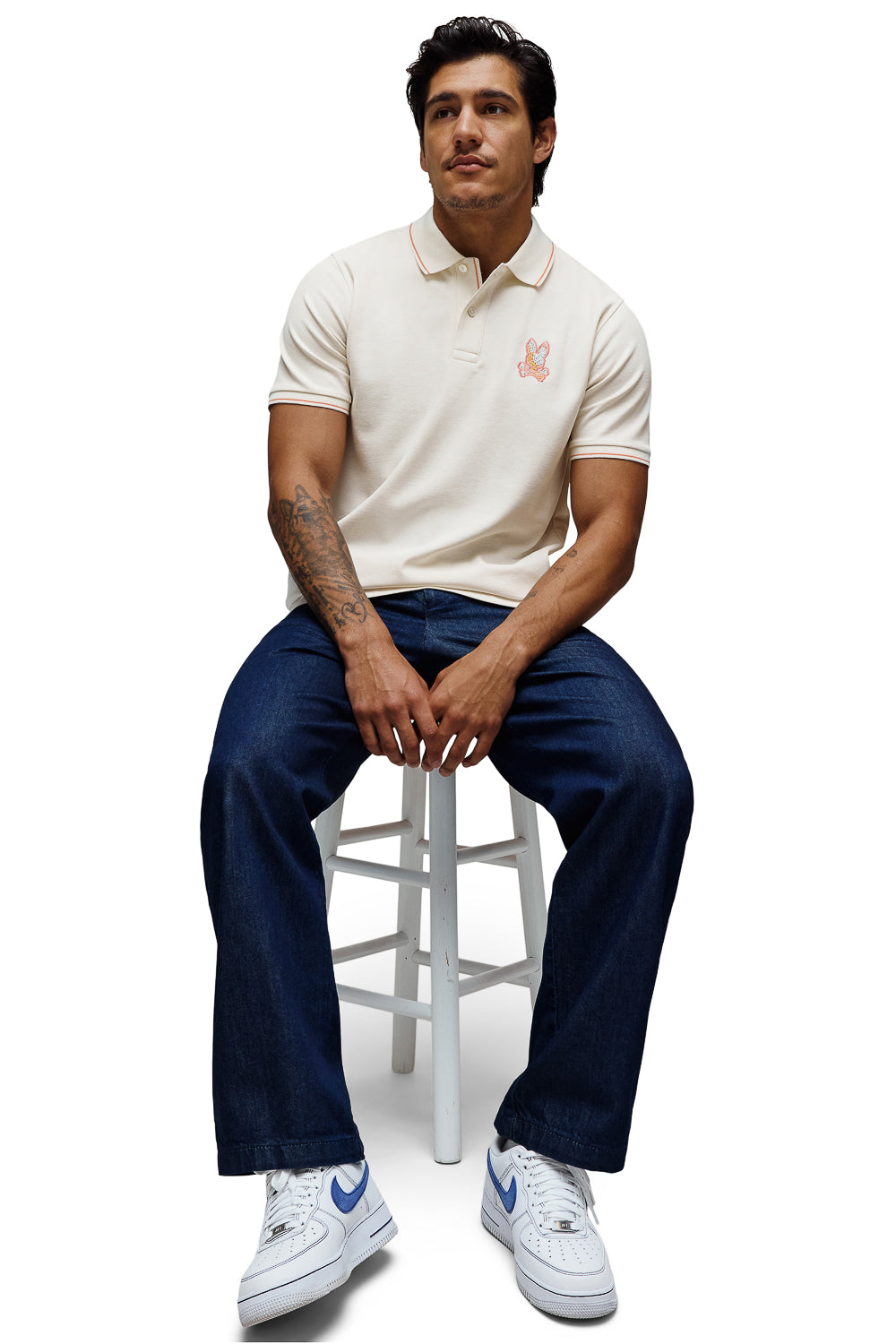 Olivier Pique Polo T-Shirt Off White
