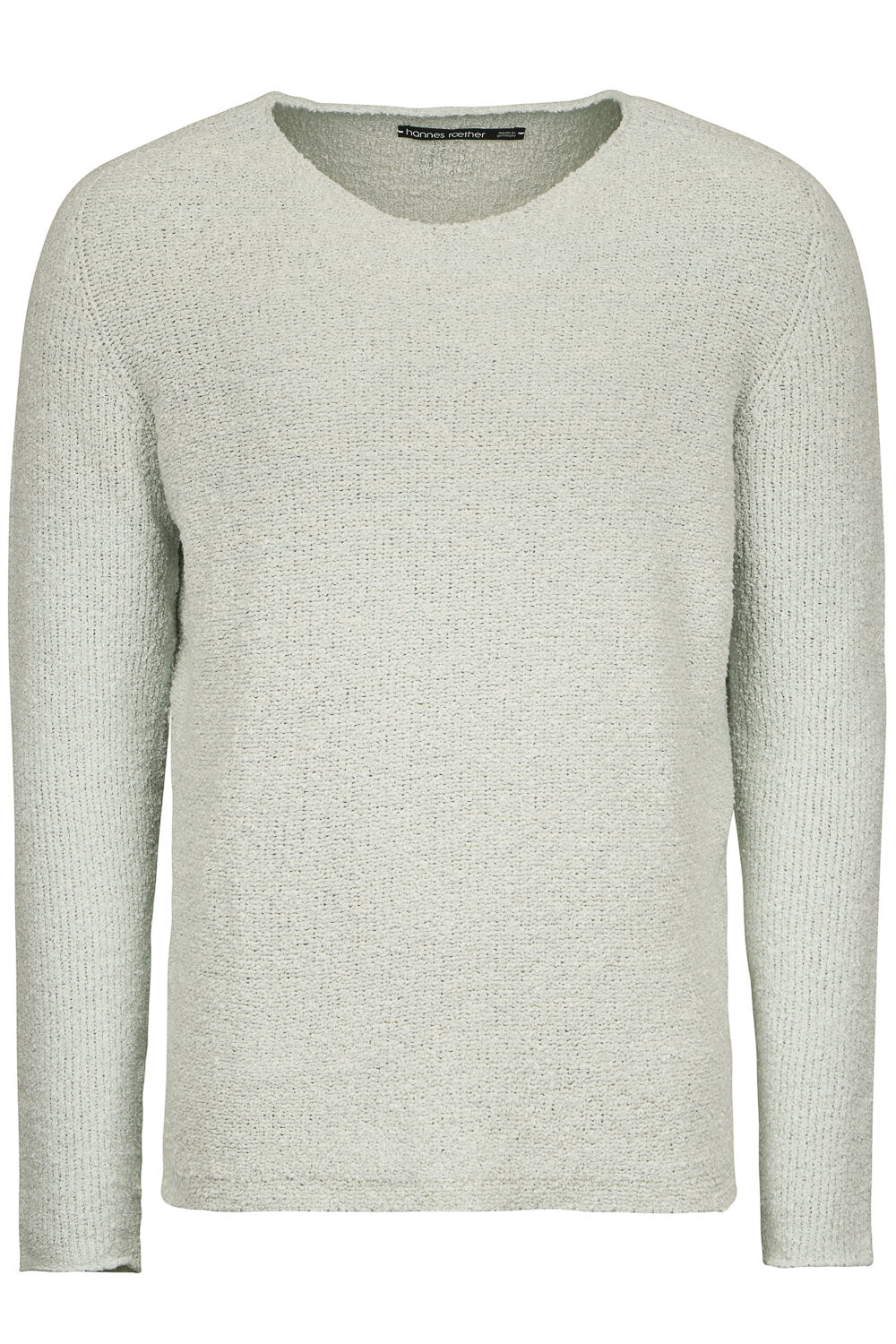 Open Collar Knitted Sweater Matcha