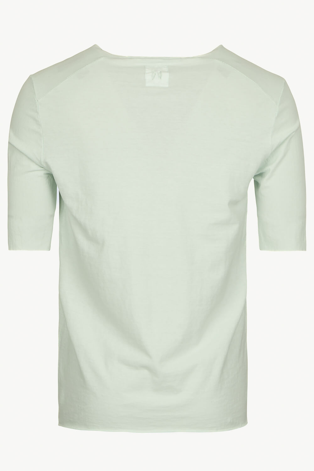 Open Collar Raw Neck T-Shirt Matcha