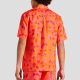 Paint Pattern Linen Shirt Pink/Orange