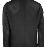 Perforated Biker Jacket Black