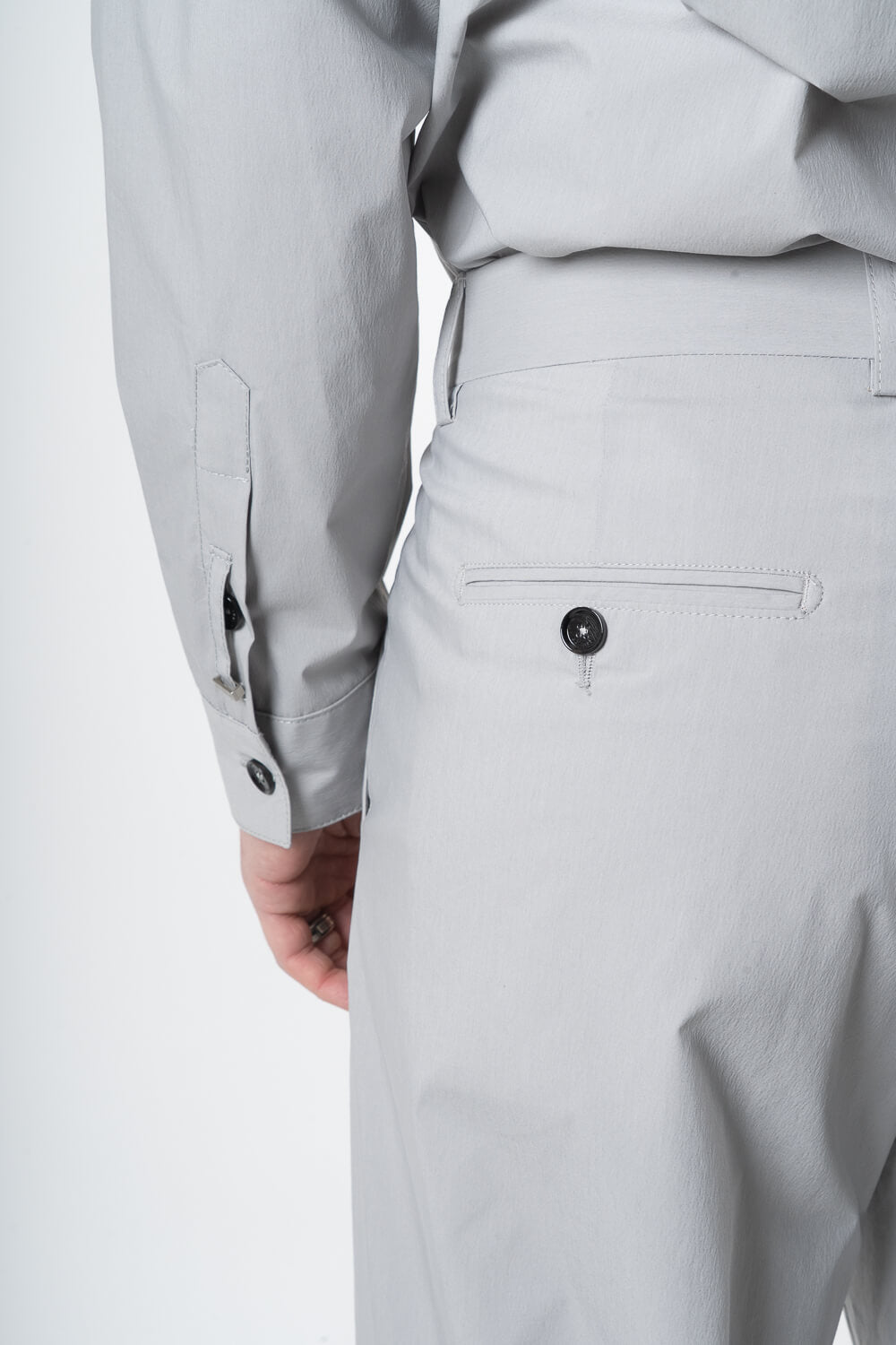 Raul Relaxed Fit Italian Cotton Trousers Grey