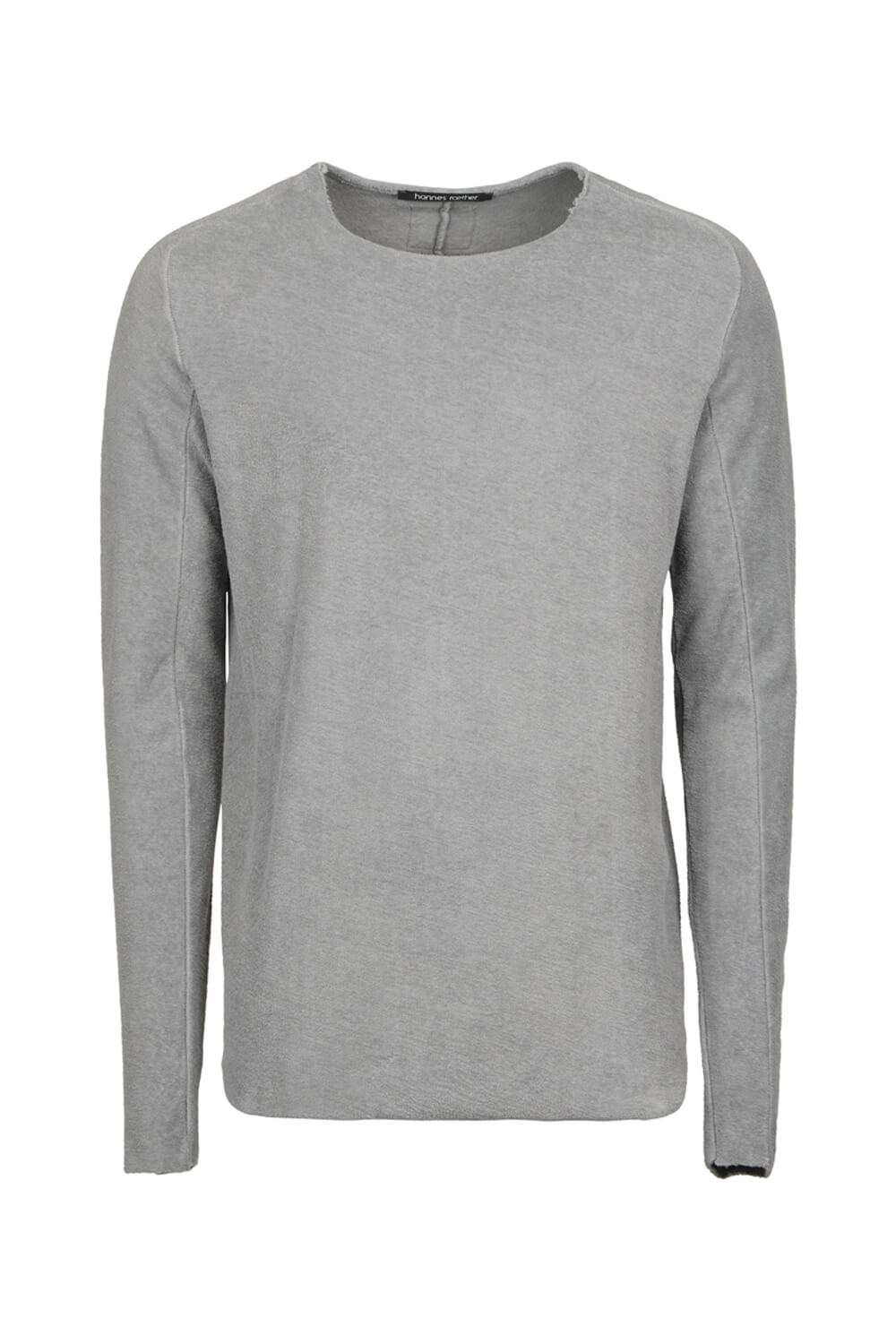 Raw Edge Terry Towel L/S T-Shirt Teal