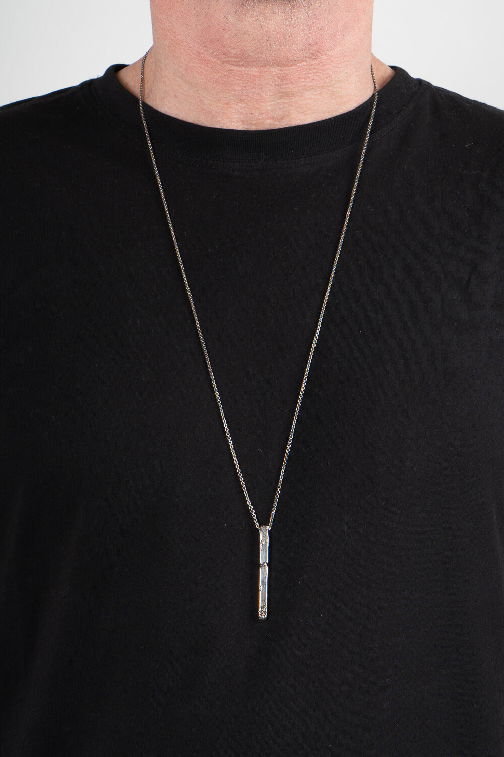 Raw Bar Necklace Sterling Silver