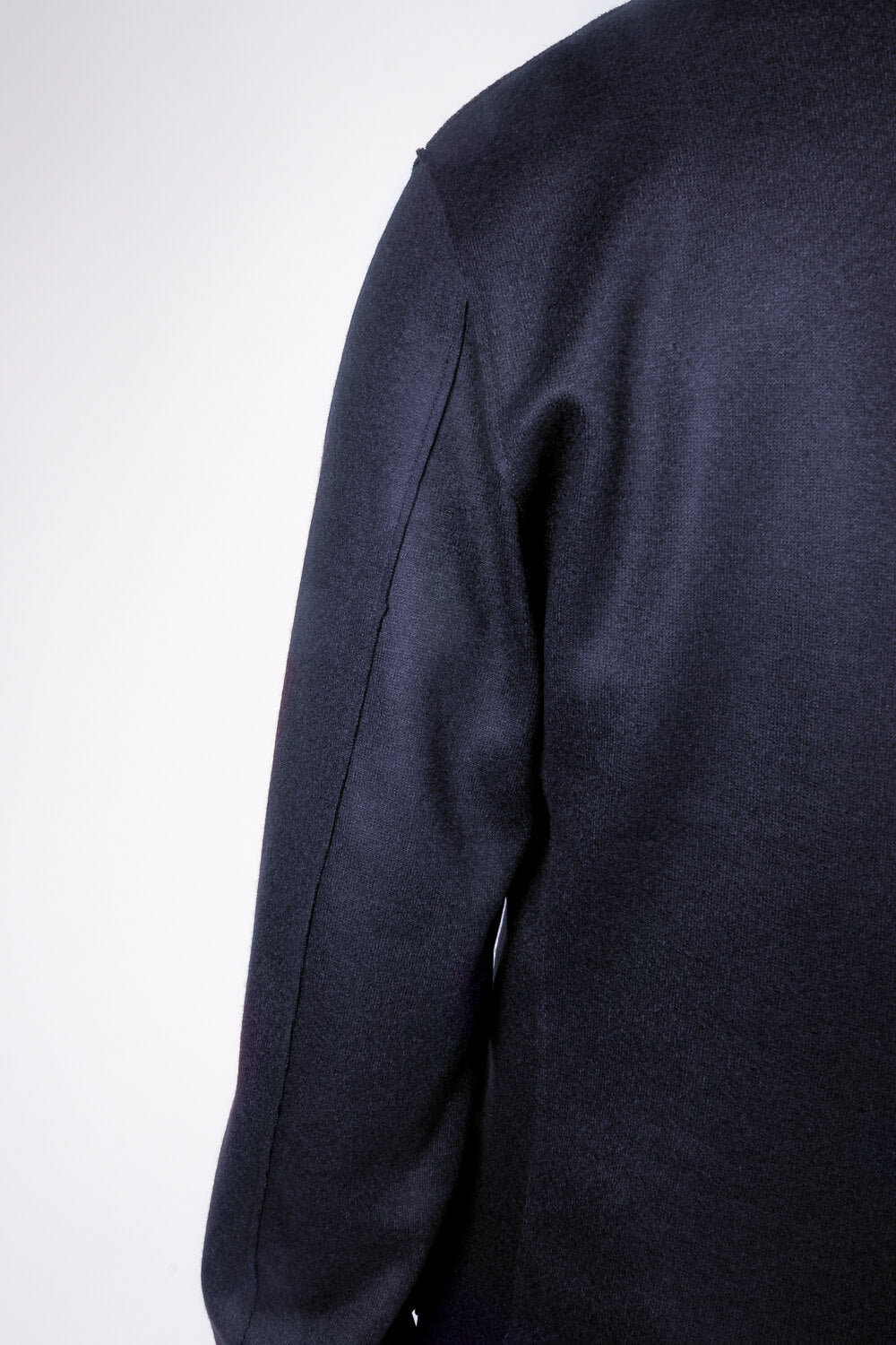 Raw Cut Boiled Wool W/ Cashmere Touch Regular Fit Jacket Blue