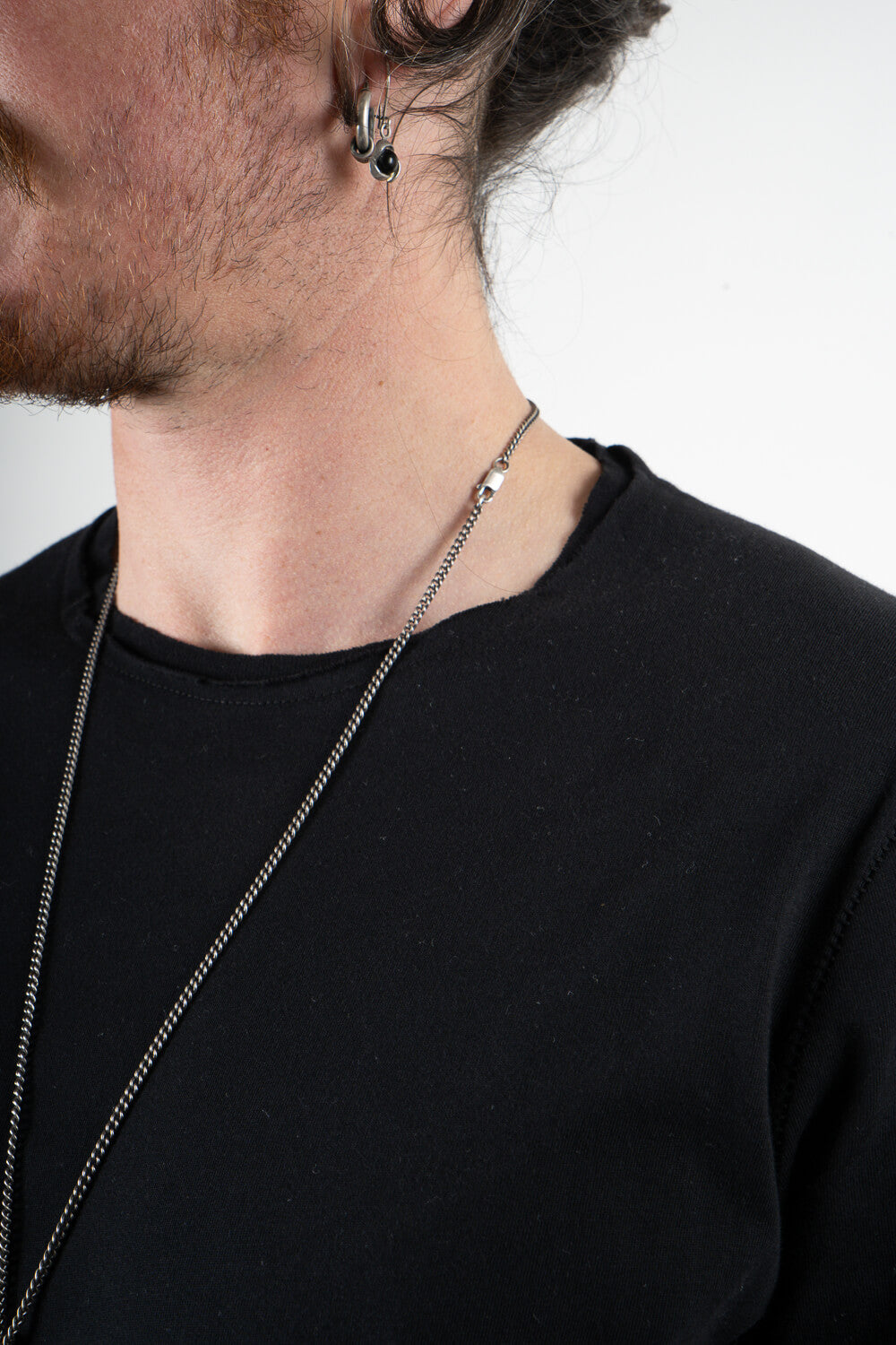 Raw Edge Regular Fit T-Shirt Black