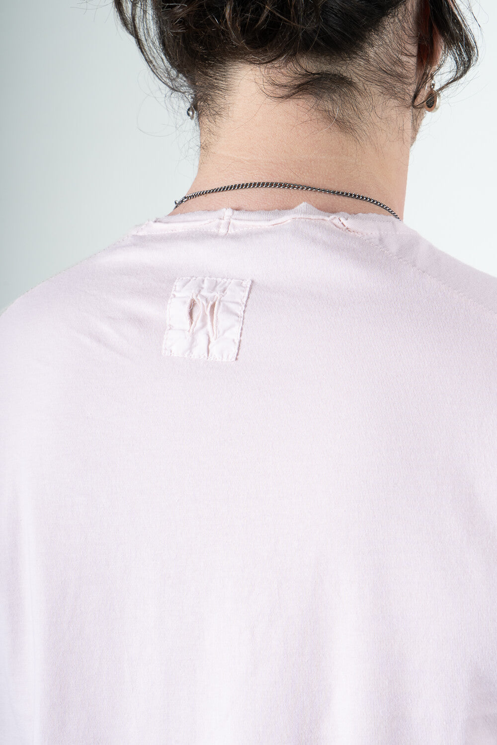 Raw Edge Regular Fit T-Shirt Pink