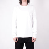 Raw Neck Relaxed Fit L/S T-Shirt White