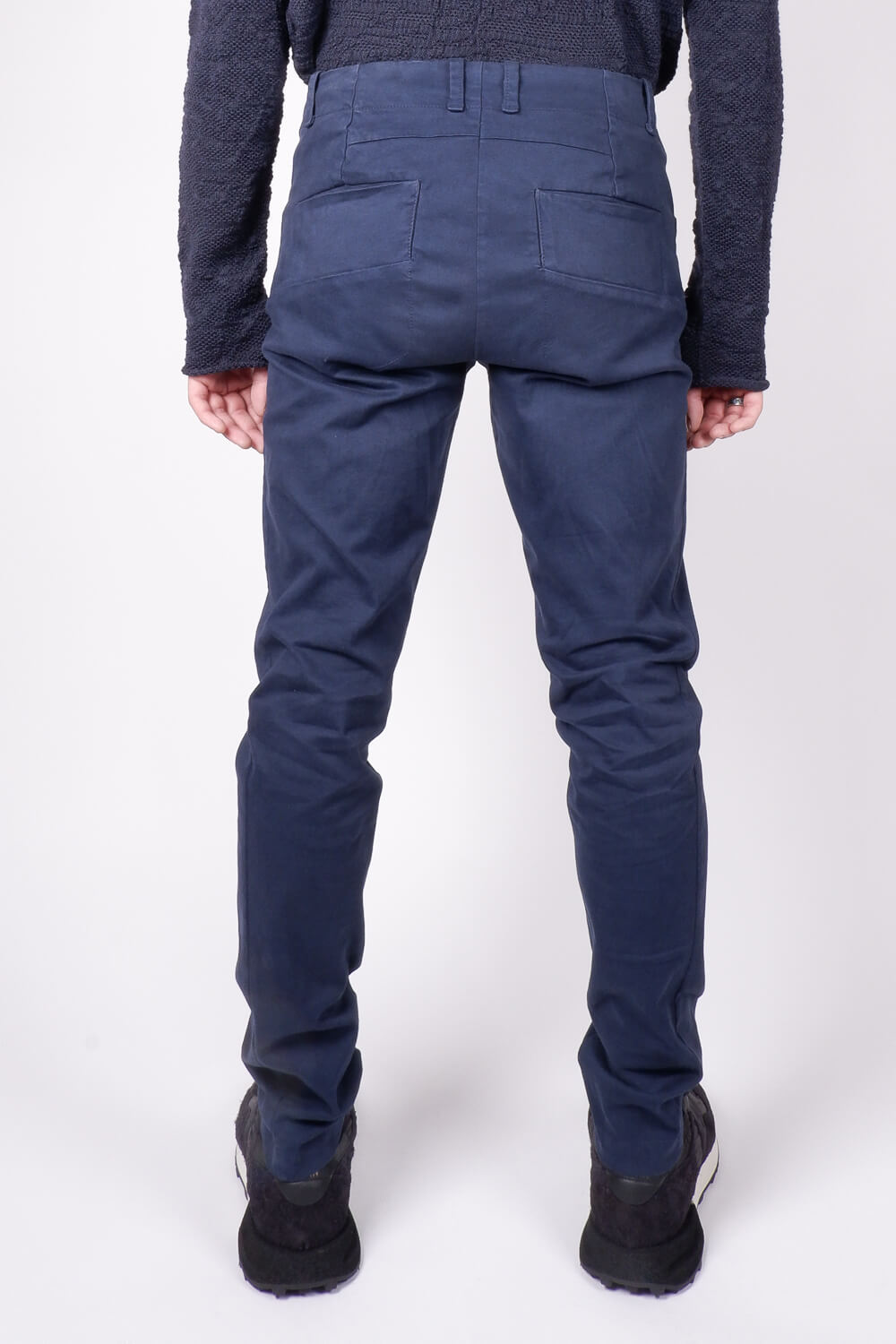 Regular Fit 5-Pocket Stretch Italian Cotton Pants Blue